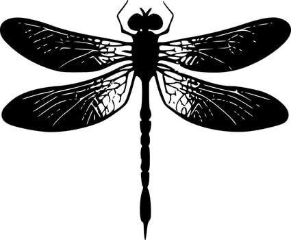 Dragonfly - Minimalist and Flat Logo - Vector illustration