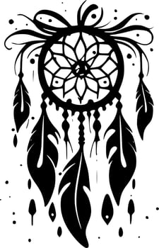 Dreamcatcher - Minimalist and Flat Logo - Vector illustration