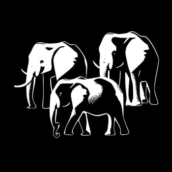 Elephants - High Quality Vector Logo - Vector illustration ideal for T-shirt graphic