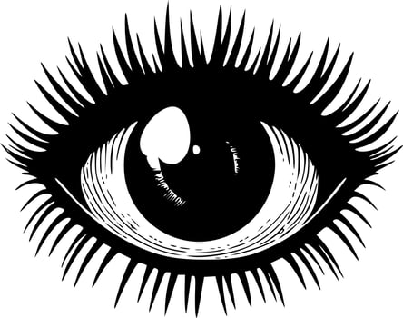 Eyes, Minimalist and Simple Silhouette - Vector illustration