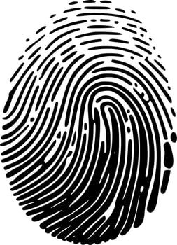 Fingerprint - Minimalist and Flat Logo - Vector illustration