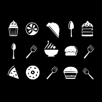 Food, Minimalist and Simple Silhouette - Vector illustration