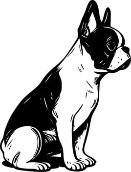 French Bulldog - Minimalist and Flat Logo - Vector illustration