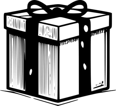 Gift Box, Minimalist and Simple Silhouette - Vector illustration