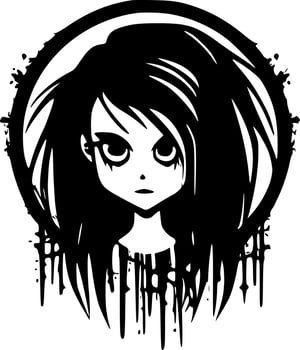 Goth - Minimalist and Flat Logo - Vector illustration
