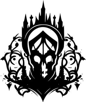 Gothic, Minimalist and Simple Silhouette - Vector illustration