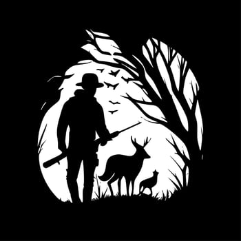 Hunting - High Quality Vector Logo - Vector illustration ideal for T-shirt graphic