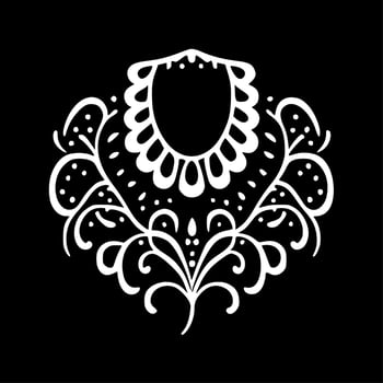Lace, Minimalist and Simple Silhouette - Vector illustration