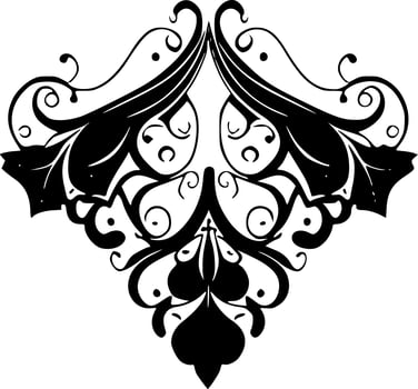 Lace - Black and White Isolated Icon - Vector illustration