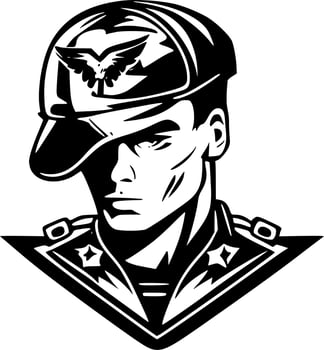 Military, Minimalist and Simple Silhouette - Vector illustration