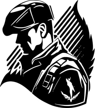Military, Minimalist and Simple Silhouette - Vector illustration
