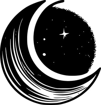 Moon - Minimalist and Flat Logo - Vector illustration