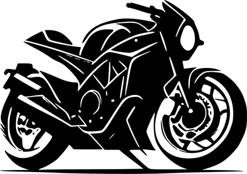 Motorcycle - Minimalist and Flat Logo - Vector illustration