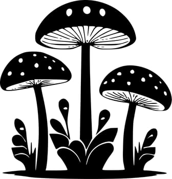 Mushrooms - Minimalist and Flat Logo - Vector illustration