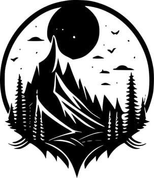 Mystical, Minimalist and Simple Silhouette - Vector illustration