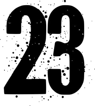Numbers - Black and White Isolated Icon - Vector illustration