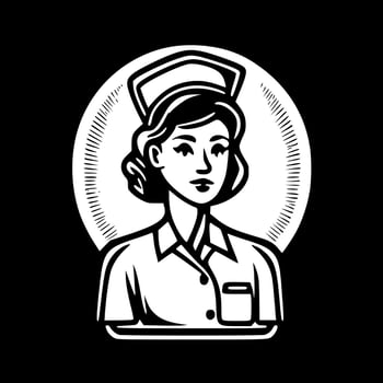 Nurse - Minimalist and Flat Logo - Vector illustration
