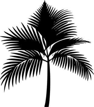 Palm, Minimalist and Simple Silhouette - Vector illustration