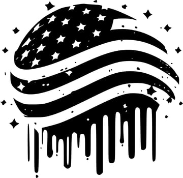 Patriotic, Minimalist and Simple Silhouette - Vector illustration