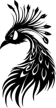 Peacock - Minimalist and Flat Logo - Vector illustration