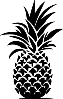 Pineapple, Minimalist and Simple Silhouette - Vector illustration