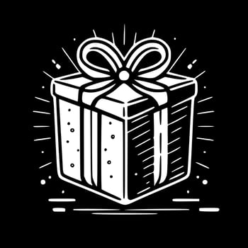 Present - Minimalist and Flat Logo - Vector illustration
