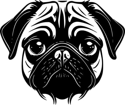 Pug - High Quality Vector Logo - Vector illustration ideal for T-shirt graphic