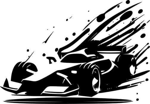 Racing, Minimalist and Simple Silhouette - Vector illustration