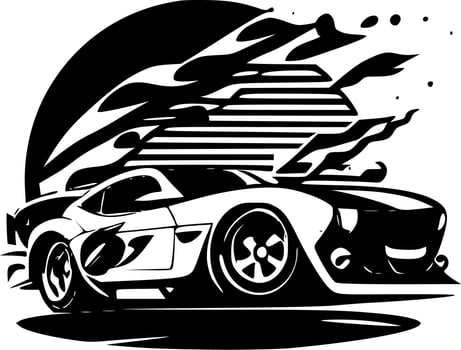 Racing - Minimalist and Flat Logo - Vector illustration