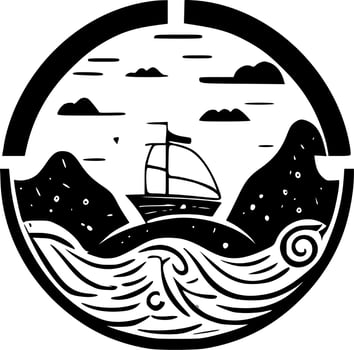 Sea - Minimalist and Flat Logo - Vector illustration
