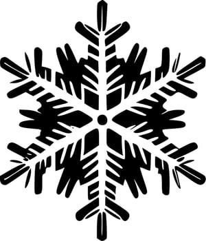 Snowflake - Minimalist and Flat Logo - Vector illustration