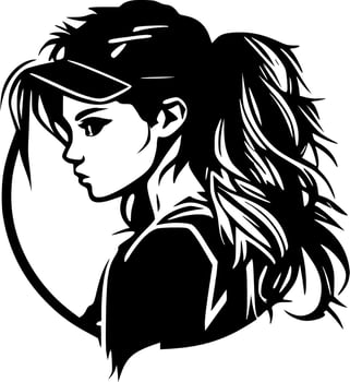 Softball - Minimalist and Flat Logo - Vector illustration