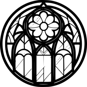 Stained Glass, Minimalist and Simple Silhouette - Vector illustration