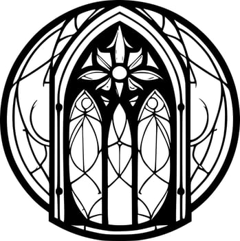 Stained Glass, Minimalist and Simple Silhouette - Vector illustration