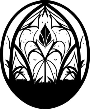 Stained Glass - Minimalist and Flat Logo - Vector illustration