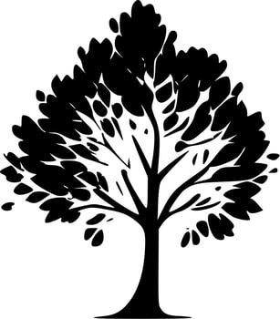 Tree, Minimalist and Simple Silhouette - Vector illustration