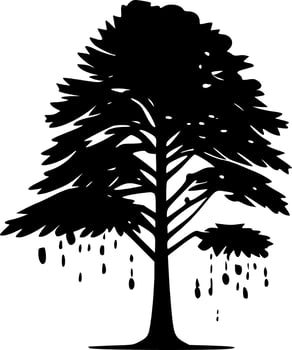 Trees, Black and White Vector illustration