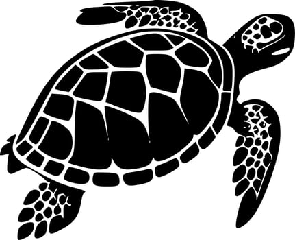 Turtle - Minimalist and Flat Logo - Vector illustration