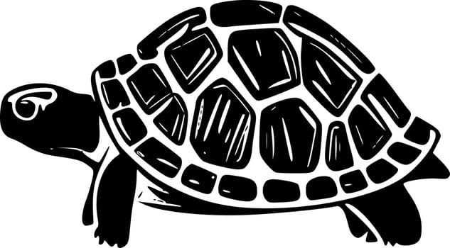 Turtle, Minimalist and Simple Silhouette - Vector illustration