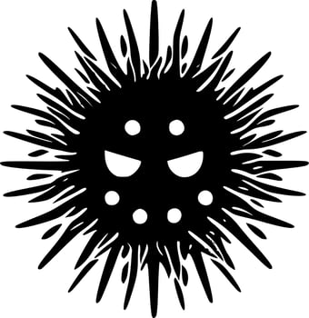 Virus, Black and White Vector illustration
