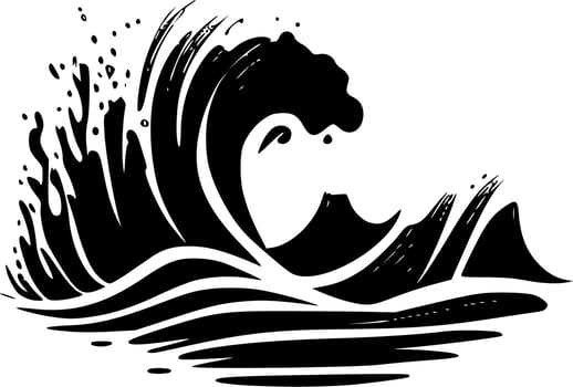 Waves - Minimalist and Flat Logo - Vector illustration
