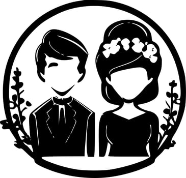 Wedding - High Quality Vector Logo - Vector illustration ideal for T-shirt graphic