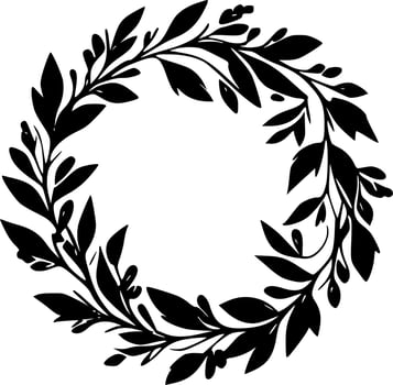 Wreath, Minimalist and Simple Silhouette - Vector illustration