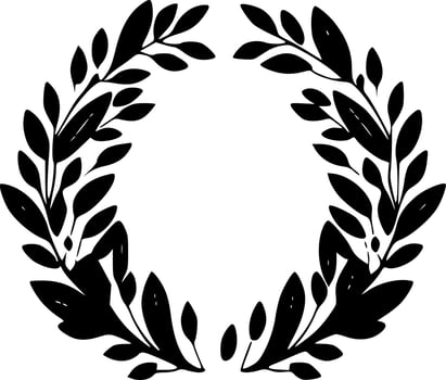 Wreath - Minimalist and Flat Logo - Vector illustration
