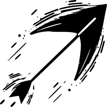 Arrow - Black and White Isolated Icon - Vector illustration