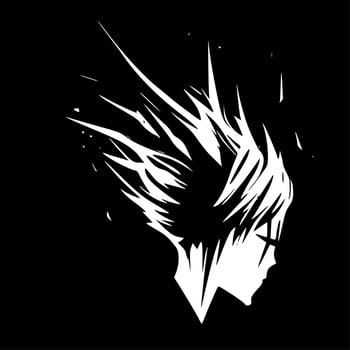 Bleach Effect - Black and White Isolated Icon - Vector illustration