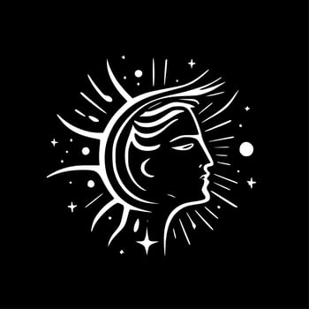 Celestial, Minimalist and Simple Silhouette - Vector illustration
