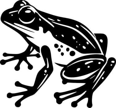 Frog - Black and White Isolated Icon - Vector illustration