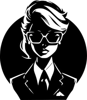 Girl Boss, Minimalist and Simple Silhouette - Vector illustration
