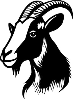 Goat - Minimalist and Flat Logo - Vector illustration